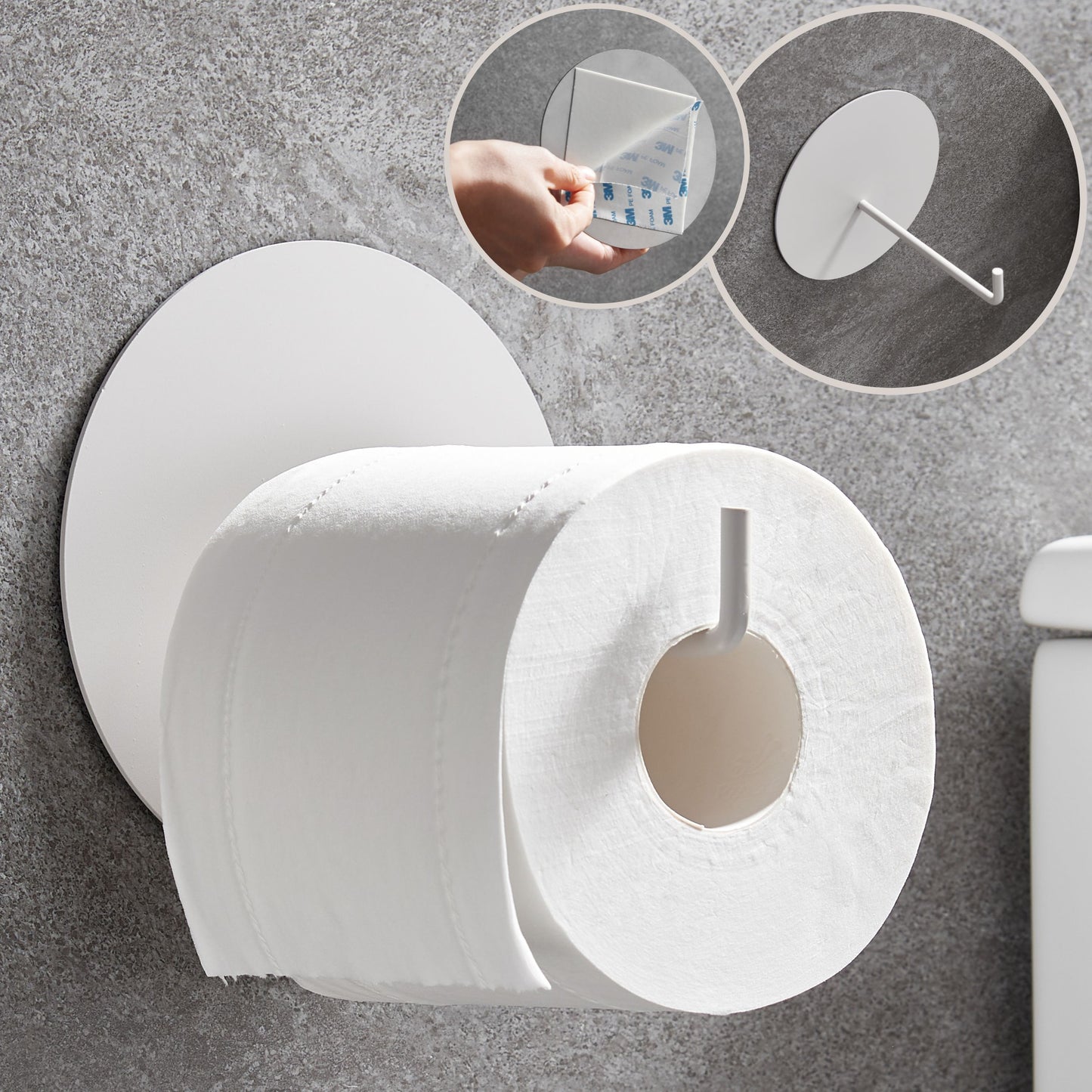 Toilettenpapierhalter Edelstahl Rund