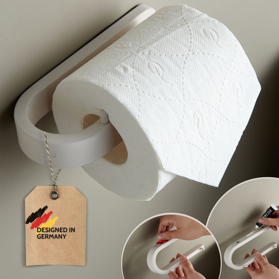 Toilettenpapierhalter aus Edelstahl gebogen